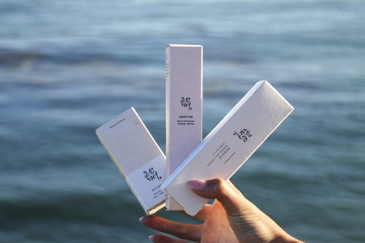 Calabasas Cosmetics contact hero — coastal product still